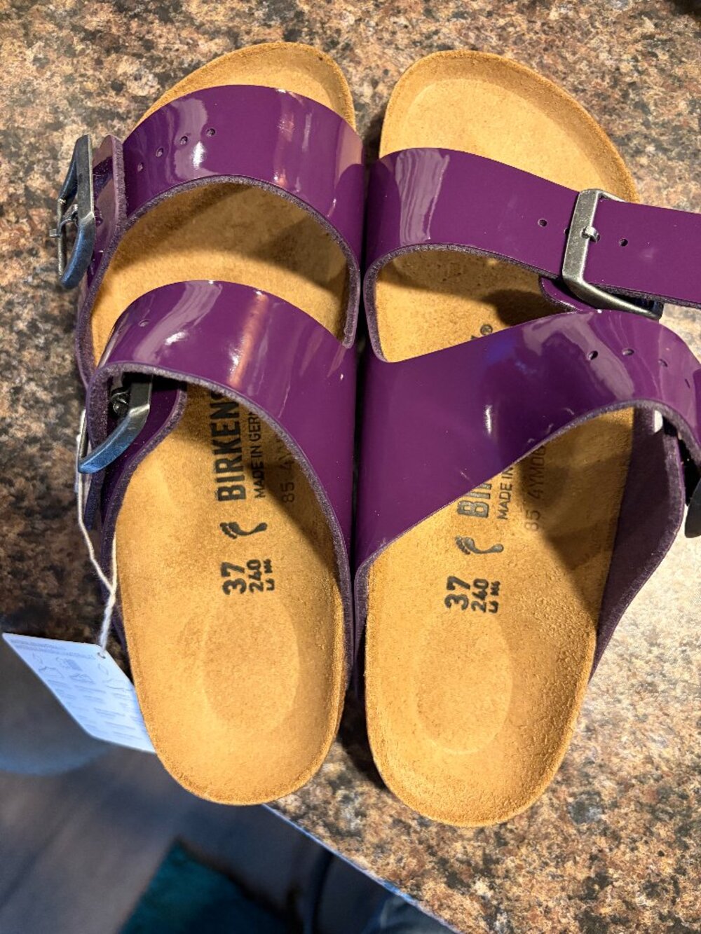 NWT patent leather Birkenstocks womans